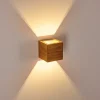 Applique Murale Adak Led Bois Fonce, 1 Lumiere