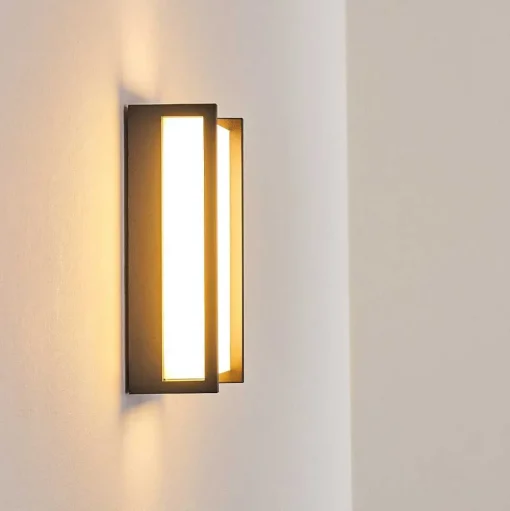 Applique Murale D'Exterieur Skove Led Anthracite, 1 Lumiere