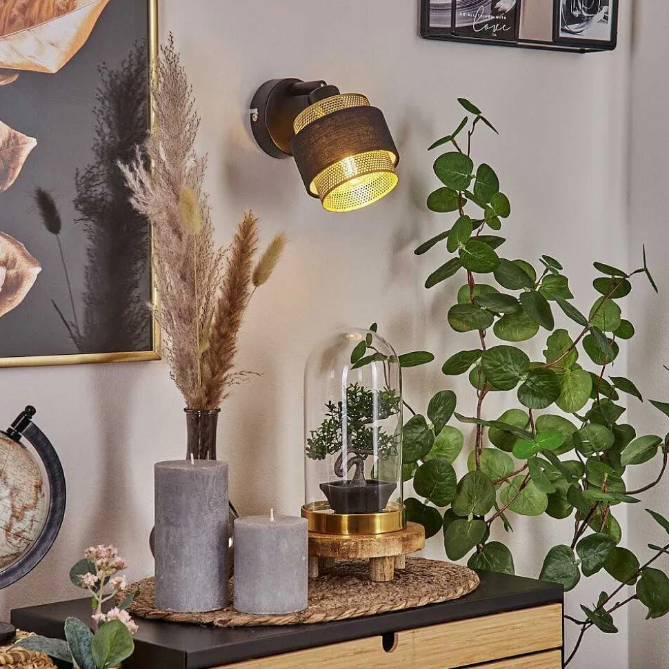 Applique Murale Regueira Noir, 1 Lumiere