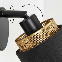 Applique Murale Regueira Noir, 1 Lumiere