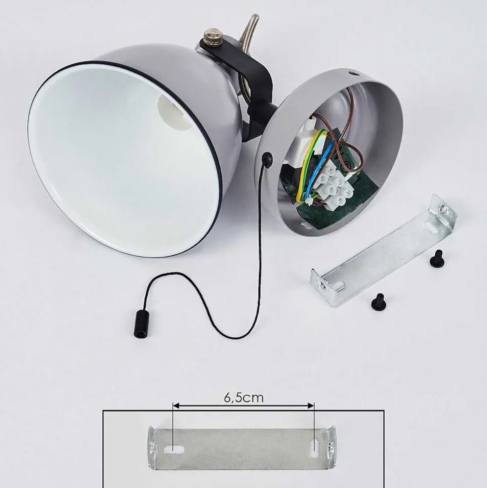 Applique Murale Selki Gris, Noir, 1 Lumiere