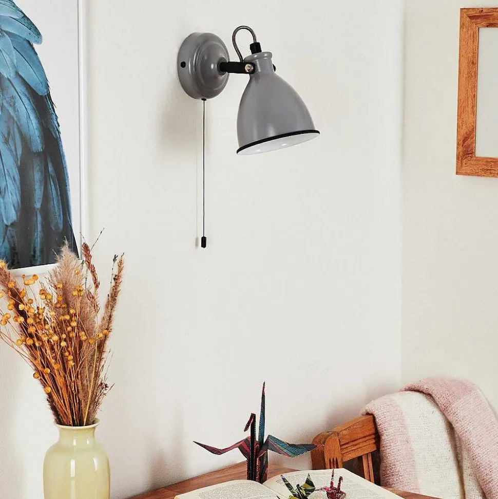 Applique Murale Selki Gris, Noir, 1 Lumiere