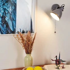 Applique Murale Selki Gris, Noir, 1 Lumiere