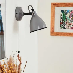 Applique Murale Selki Gris, Noir, 1 Lumiere