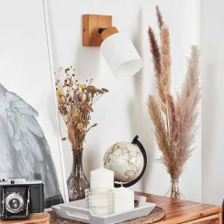 Applique Murale Tercier Argent Oxyde, Ecru, 1 Lumiere