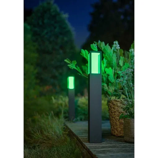 Borne Lumineuse Philips Hue Ambiance White & Color Impress Led Noir, 1 Lumiere, Changeur De Couleurs