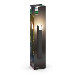 Borne Lumineuse Philips Hue White Fuzo Led Noir, 1 Lumiere