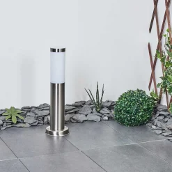 Borne Lumineuse Sessa Nickel Mat, 1 Lumiere