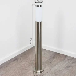 Borne Lumineuse Sessa Nickel Mat, 1 Lumiere