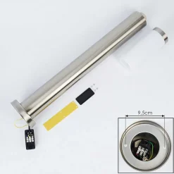 Borne Lumineuse Sessa Nickel Mat, 1 Lumiere