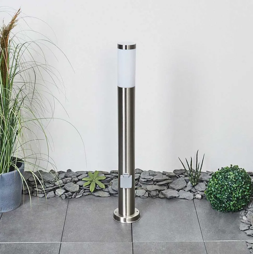 Borne Lumineuse Sessa Nickel Mat, 1 Lumiere