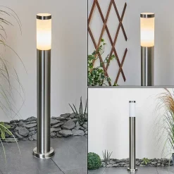 Borne Lumineuse Sessa Nickel Mat, 1 Lumiere