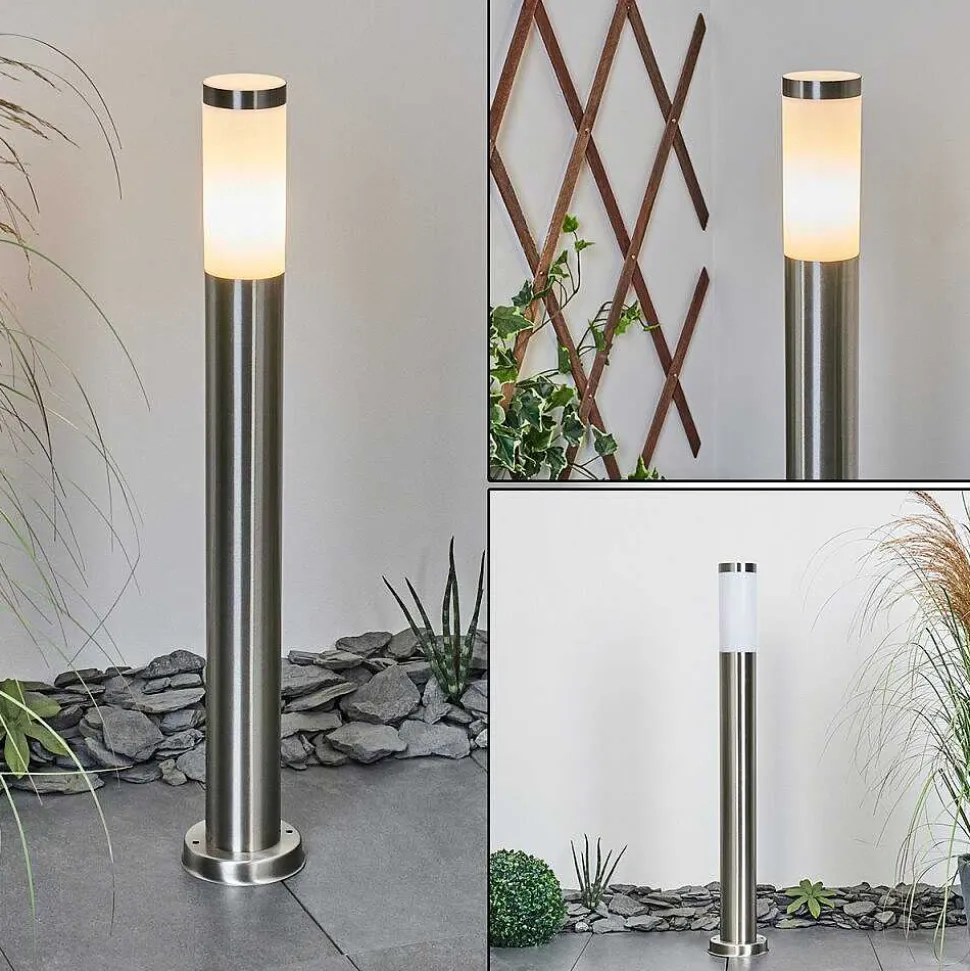 Borne Lumineuse Sessa Nickel Mat, 1 Lumiere