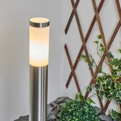 Borne Lumineuse Sessa Nickel Mat, 1 Lumiere