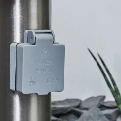 Borne Lumineuse Tunes Nickel Mat, 1 Lumiere