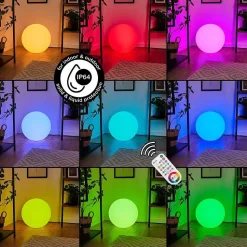 Boule Lumineuse Idual Diana Led Nickel Mat, 1 Lumiere, Telecommandes, Changeur De Couleurs