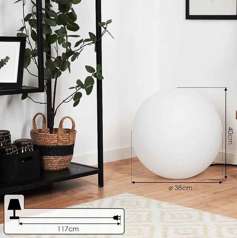 Boule Lumineuse Idual Diana Led Nickel Mat, 1 Lumiere, Telecommandes, Changeur De Couleurs