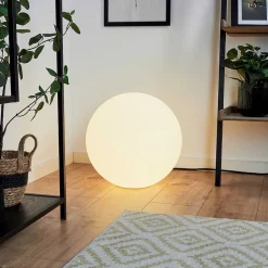 Boule Lumineuse Idual Diana Led Nickel Mat, 1 Lumiere, Telecommandes, Changeur De Couleurs