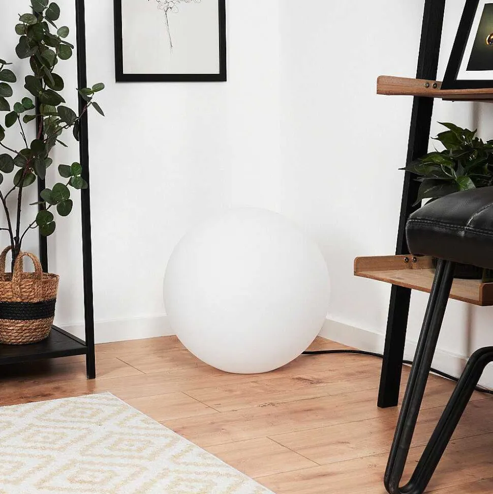 Boule Lumineuse Idual Diana Led Nickel Mat, 1 Lumiere, Telecommandes, Changeur De Couleurs