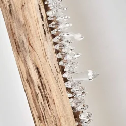 Lampadaire Bansberia Led Bois Clair, Noir, 1 Lumiere