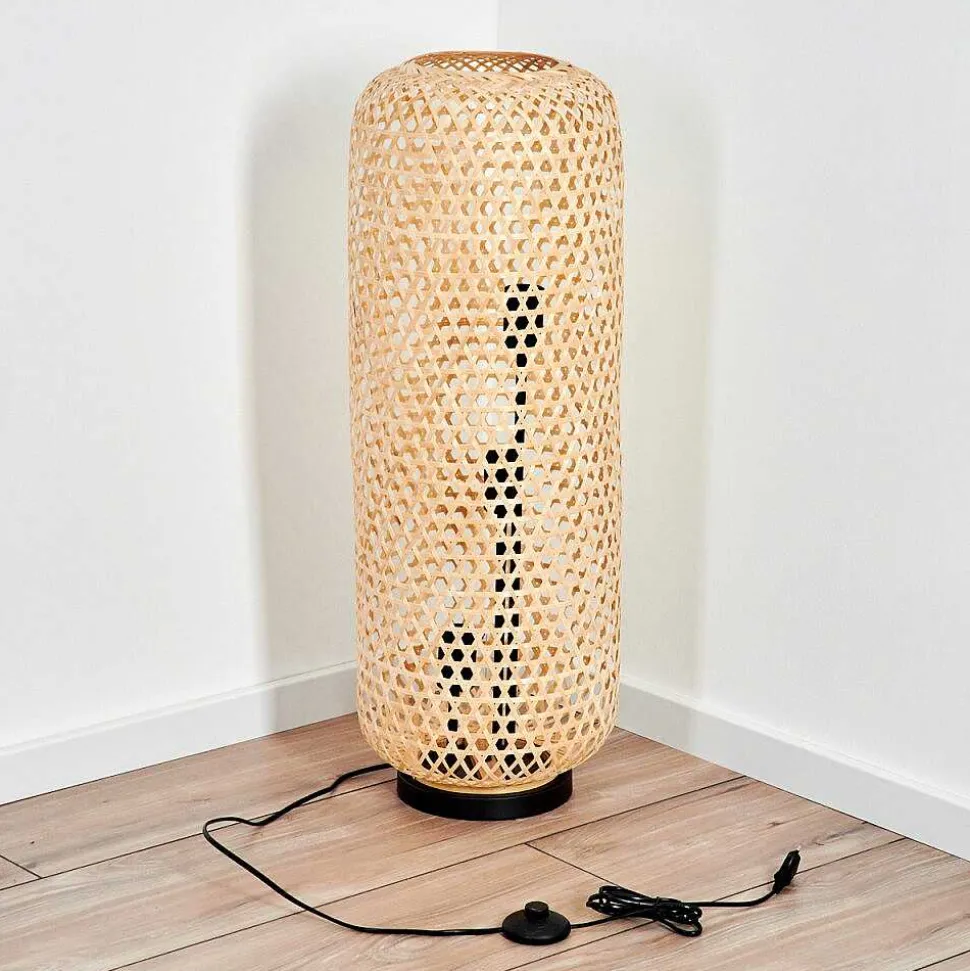 Lampadaire Bauro Ecru, Noir, 3 Lumieres