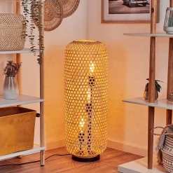 Lampadaire Bauro Ecru, Noir, 3 Lumieres