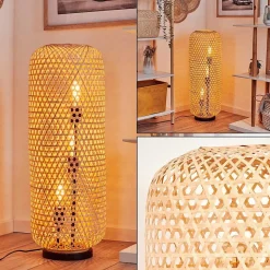 Lampadaire Bauro Ecru, Noir, 3 Lumieres