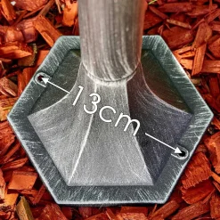 Lampadaire Exterieur Lignac Noir, Argente, 1 Lumiere