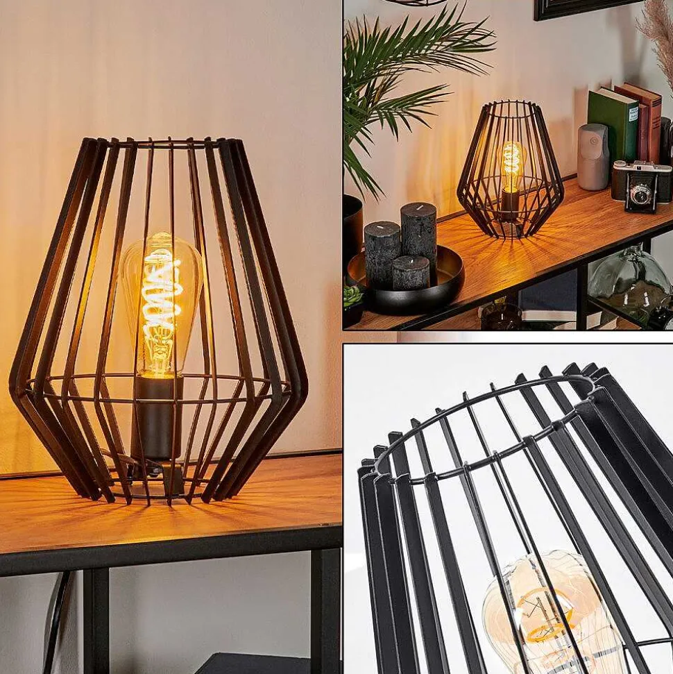 Lampe De Table Emporia Noir, 1 Lumiere