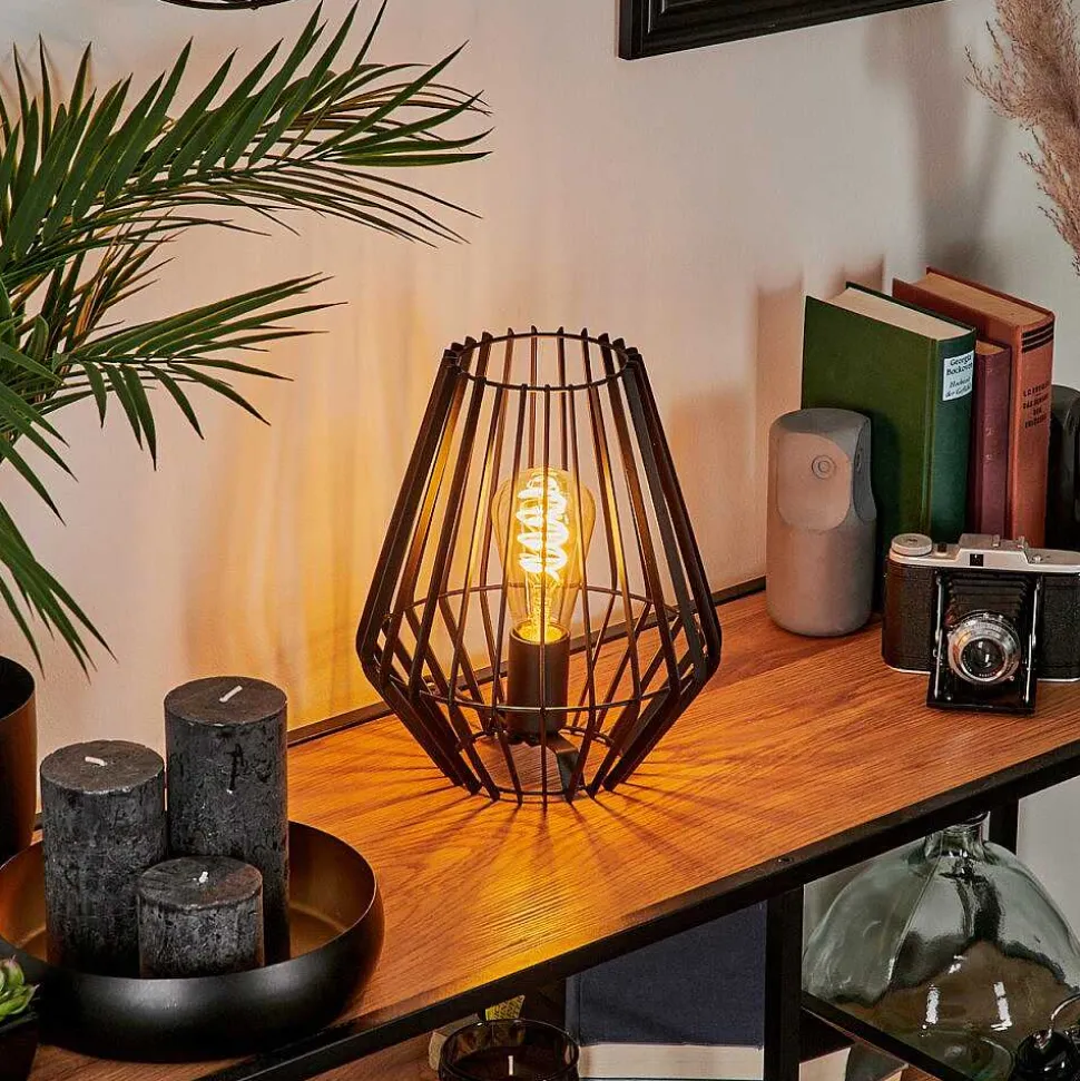 Lampe De Table Emporia Noir, 1 Lumiere