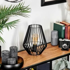 Lampe De Table Emporia Noir, 1 Lumiere