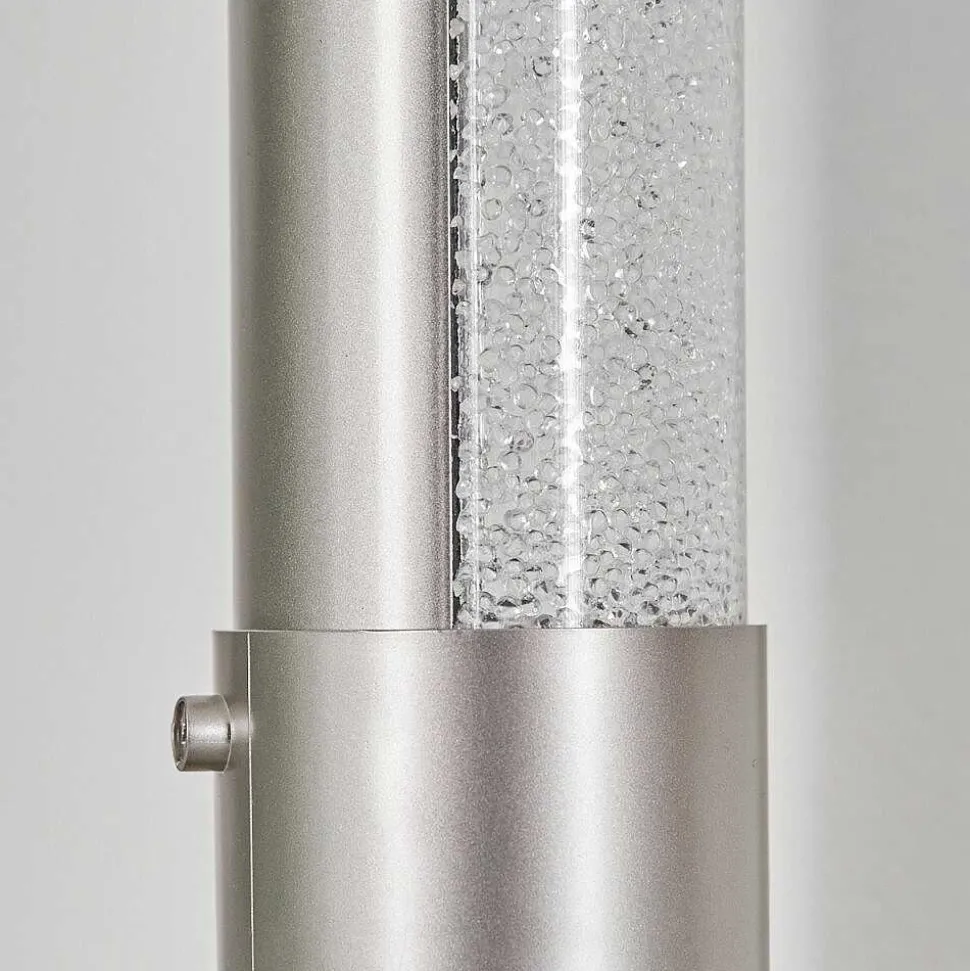 Lampe De Table Flaut Led Nickel Mat, 1 Lumiere, Telecommandes, Changeur De Couleurs