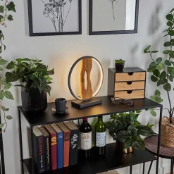 Lampe De Table Nevogilde Led Ecru, Noir, 1 Lumiere