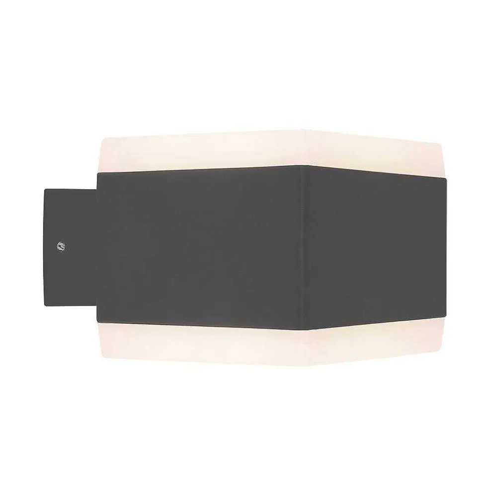 Lampe D'Exterieur Globo Slice Led Anthracite, 1 Lumiere, Changeur De Couleurs