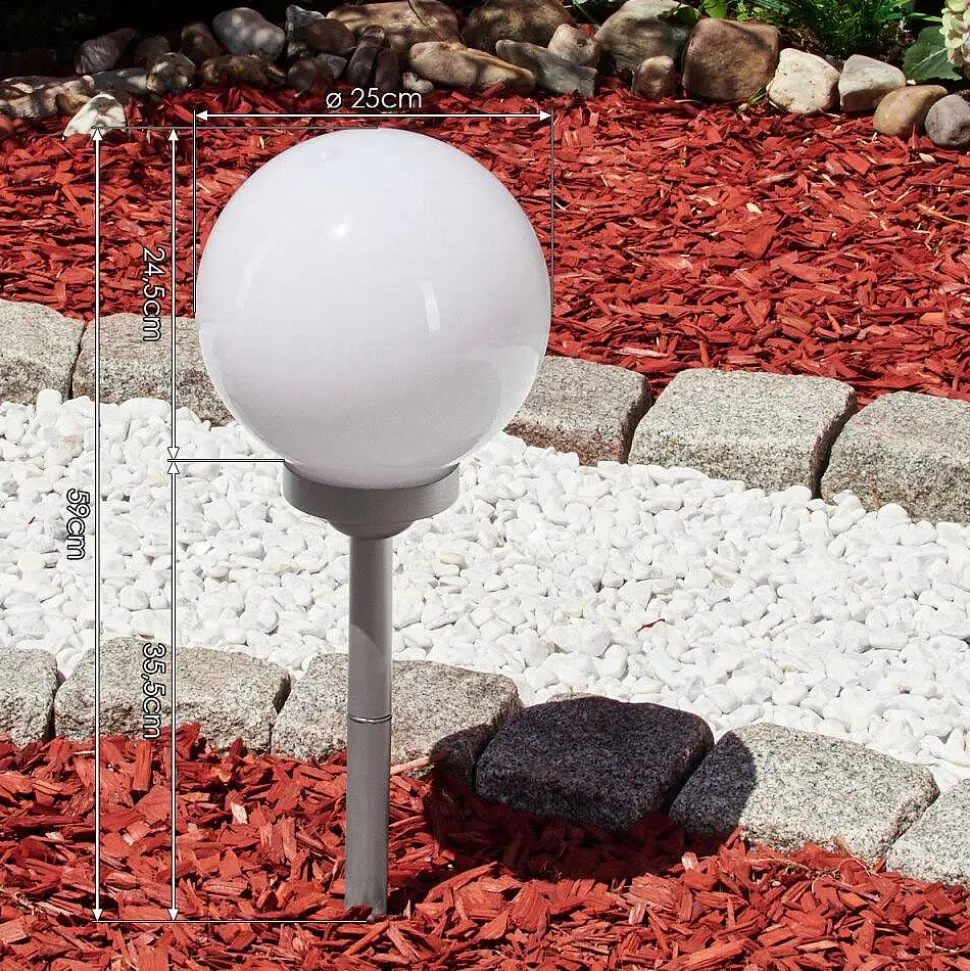 Lampe Solaire Kanganbou Led Argente, 4 Lumieres, Changeur De Couleurs