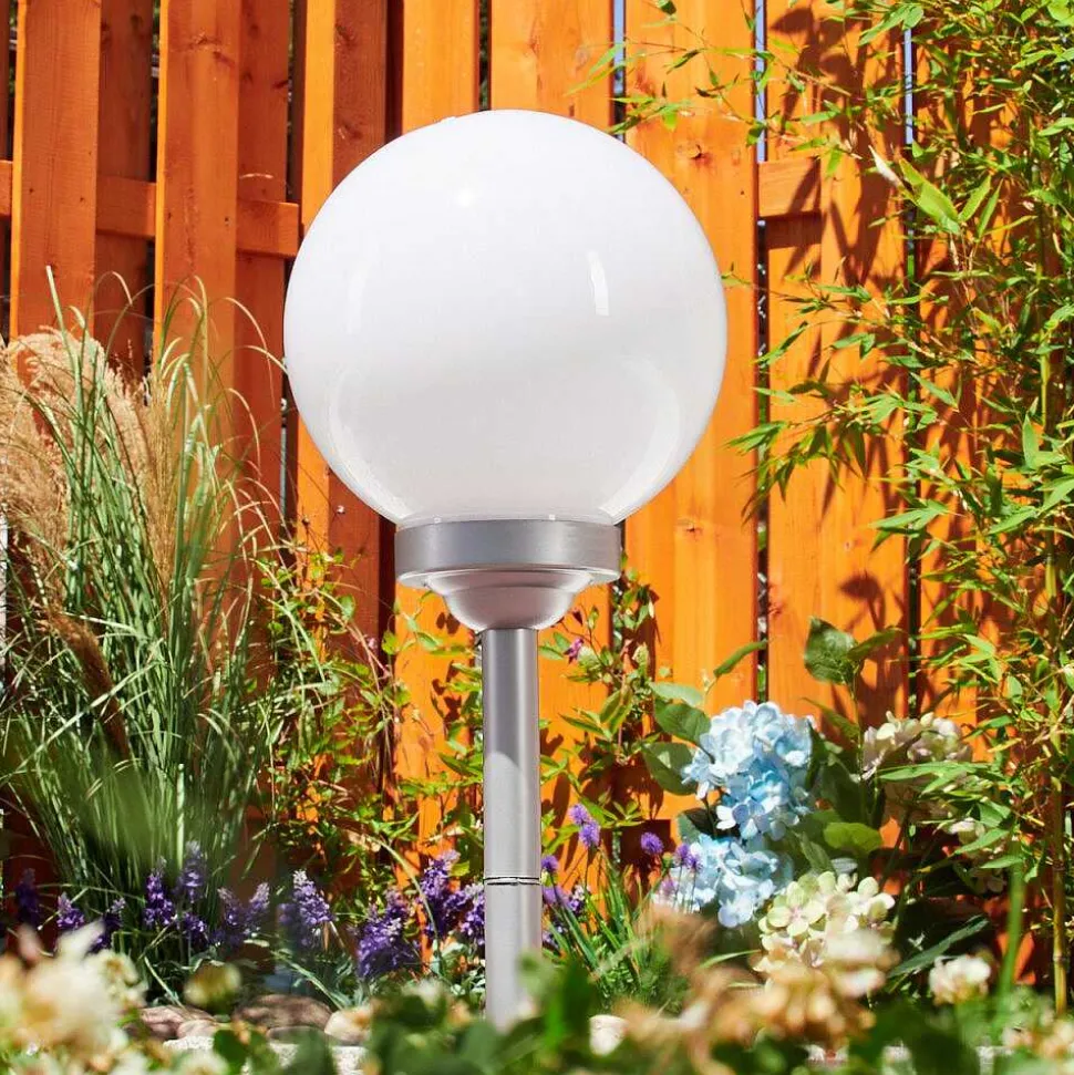 Lampe Solaire Kanganbou Led Argente, 4 Lumieres, Changeur De Couleurs