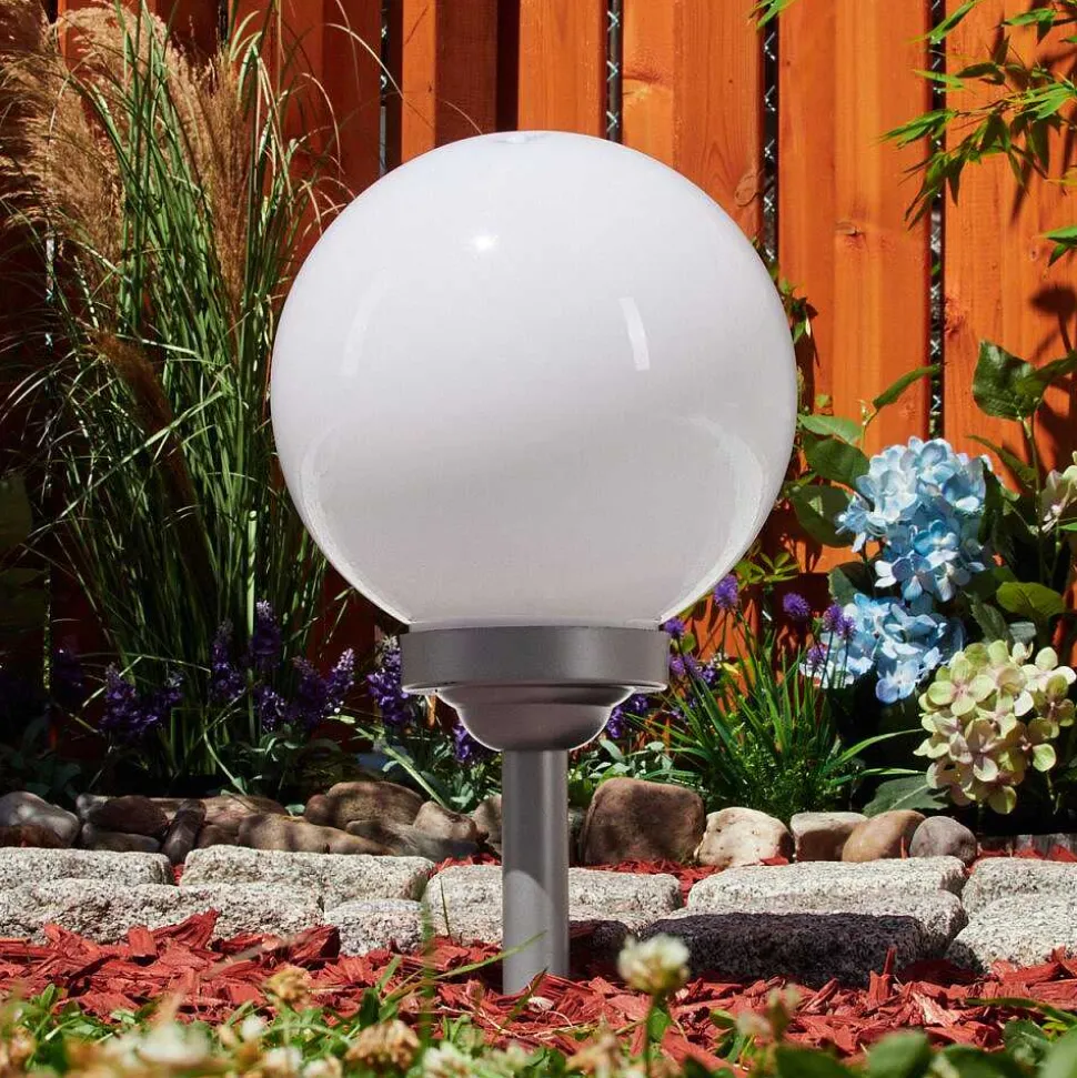 Lampe Solaire Kanganbou Led Argente, 4 Lumieres, Changeur De Couleurs