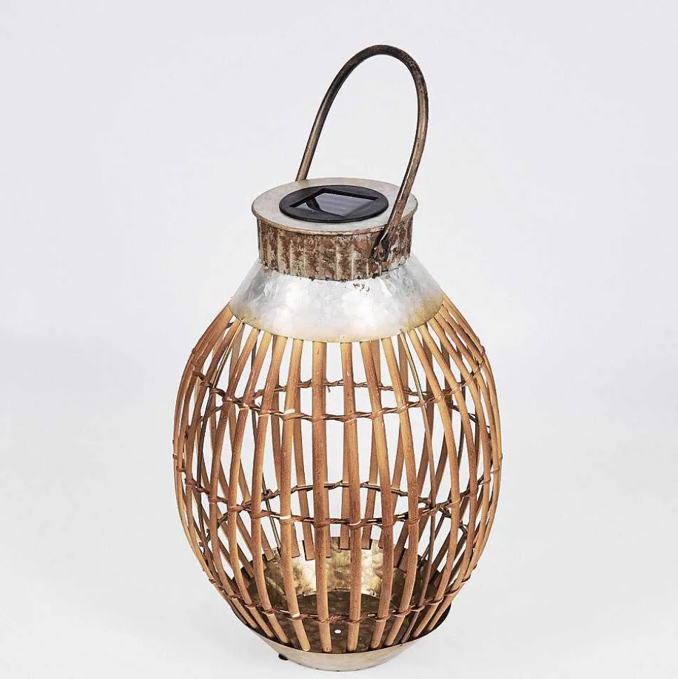 Lampe Solaire Mazomanie Led Bois Clair, Rouille, 1 Lumiere