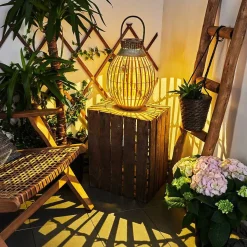 Lampe Solaire Mazomanie Led Bois Clair, Rouille, 1 Lumiere