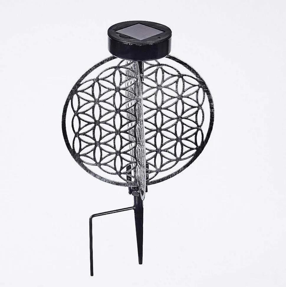 Lampe Solaire Mesan Led Noir, Argente, 1 Lumiere