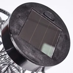 Lampe Solaire Mesan Led Noir, Argente, 1 Lumiere