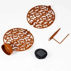 Lampe Solaire Mesan Led Rouille, Noir, 1 Lumiere