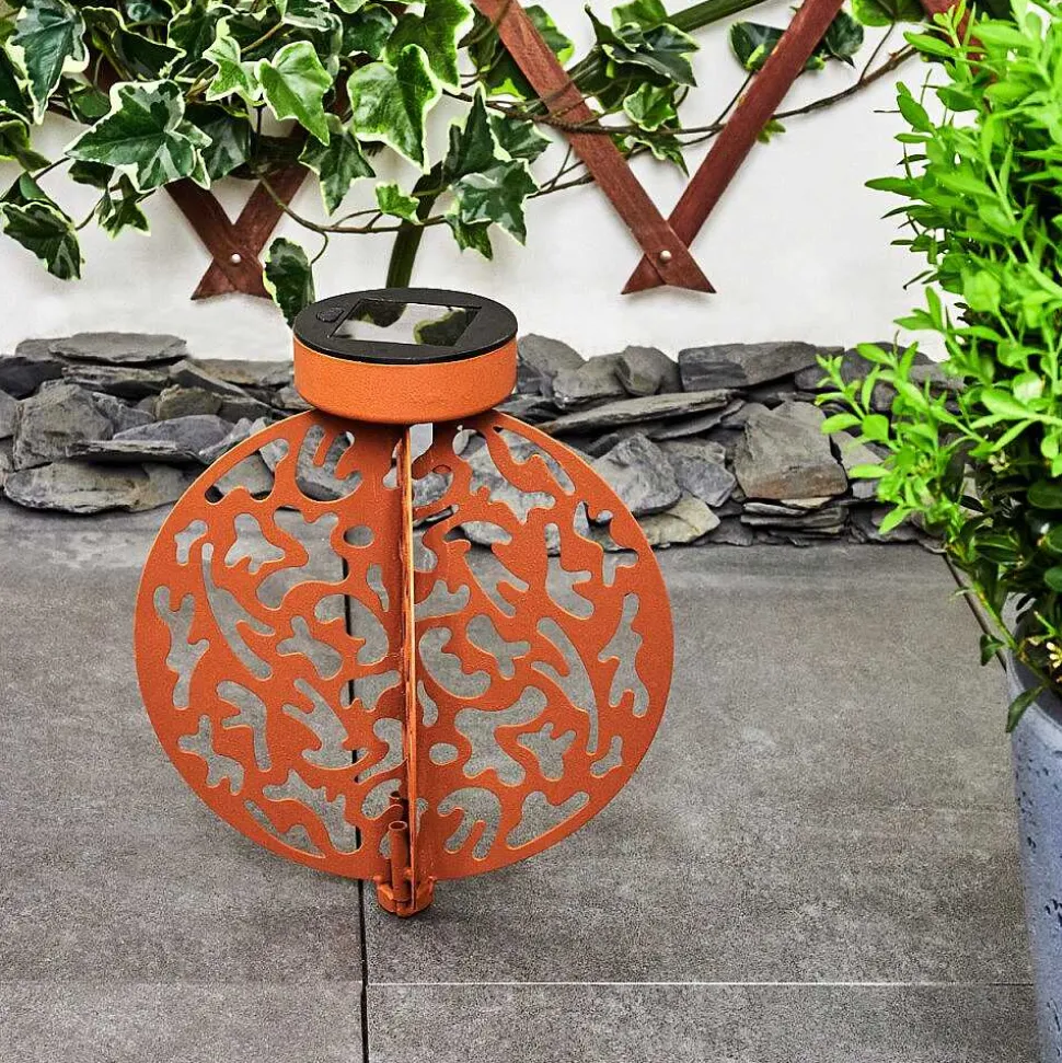 Lampe Solaire Mesan Led Rouille, Noir, 1 Lumiere