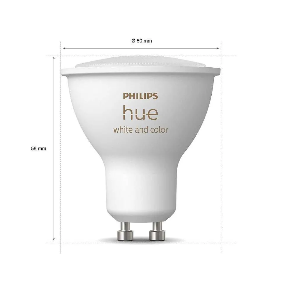 Led Gu10 4,3 Watt 2000 - 6500 Kelvin 230 Lumen Philips Hue White & Color Ambiance