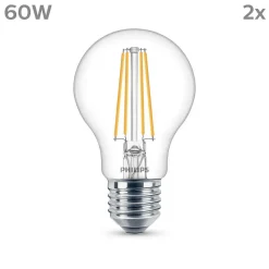 Philips Classic Lot De 2 Led E27 7 Watt 4000 Kelvin 850 Lumen
