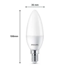 Philips Classic Lot De 3 Led E14 4,9 Watt 2700 Kelvin 470 Lumen