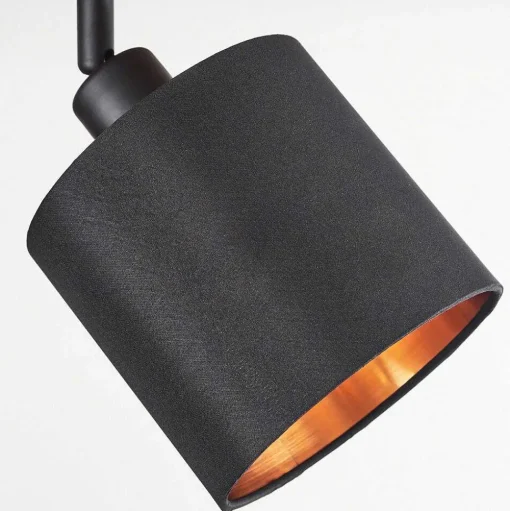 Plafonnier Alsen Bois Fonce, Noir, 4 Lumieres