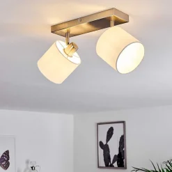 Plafonnier Alsen Nickel Mat, 2 Lumieres