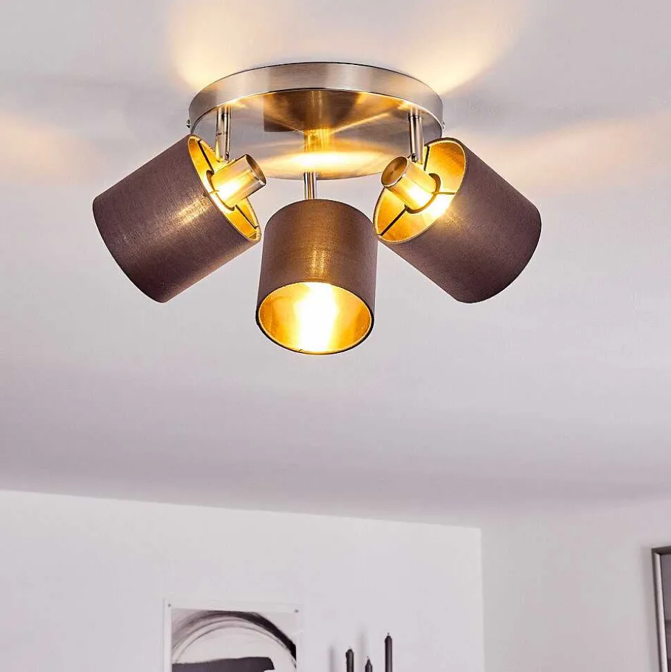 Plafonnier Alsen Nickel Mat, 3 Lumieres