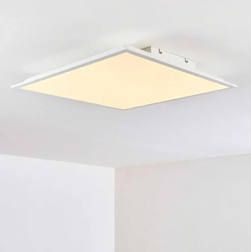 Plafonnier Antria Led Blanc, 1 Lumiere, Telecommandes, Changeur De Couleurs